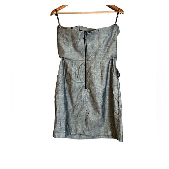 Bebe grey strapless dress with pockets! Size 8 - Picture 14 of 14